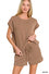 Zenana Raised rib cap sleeve top & shorts set
