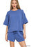 Zenana Raised rib short sleeve tee & short pants set