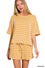 Zenana Raised rib striped tee & shorts set