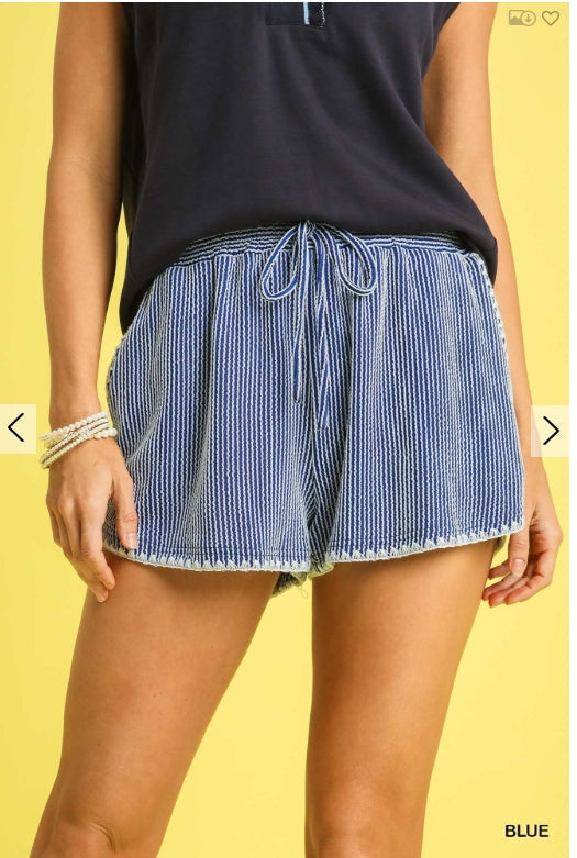 Textured Drawstring Lounge Shorts
