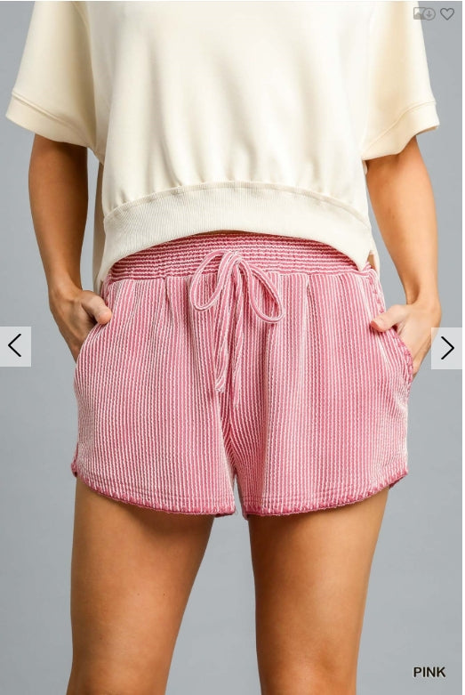 Textured Drawstring Lounge Shorts