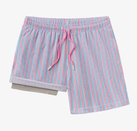 Clubhouse Seersucker Swim Shorts