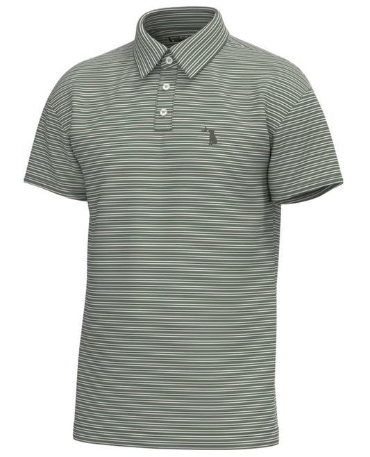 Surfside Polo - OLIVE STRIPES - LOCAL BOY