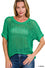 Fish net short sleeve crochet sweater