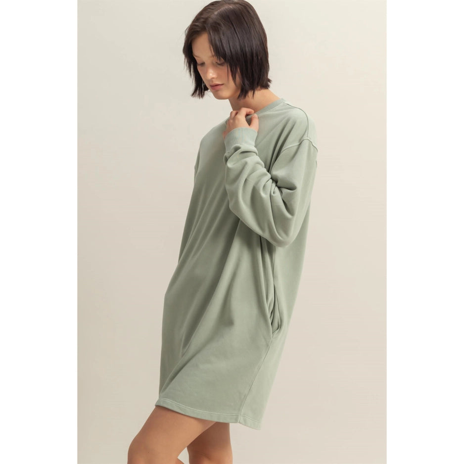Long Sleeve Oversized Mini Dress
