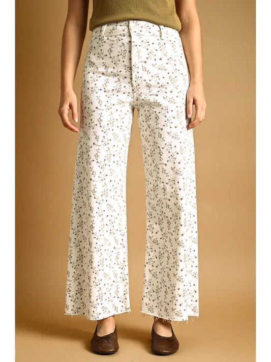 Floral Print Stretched Pants