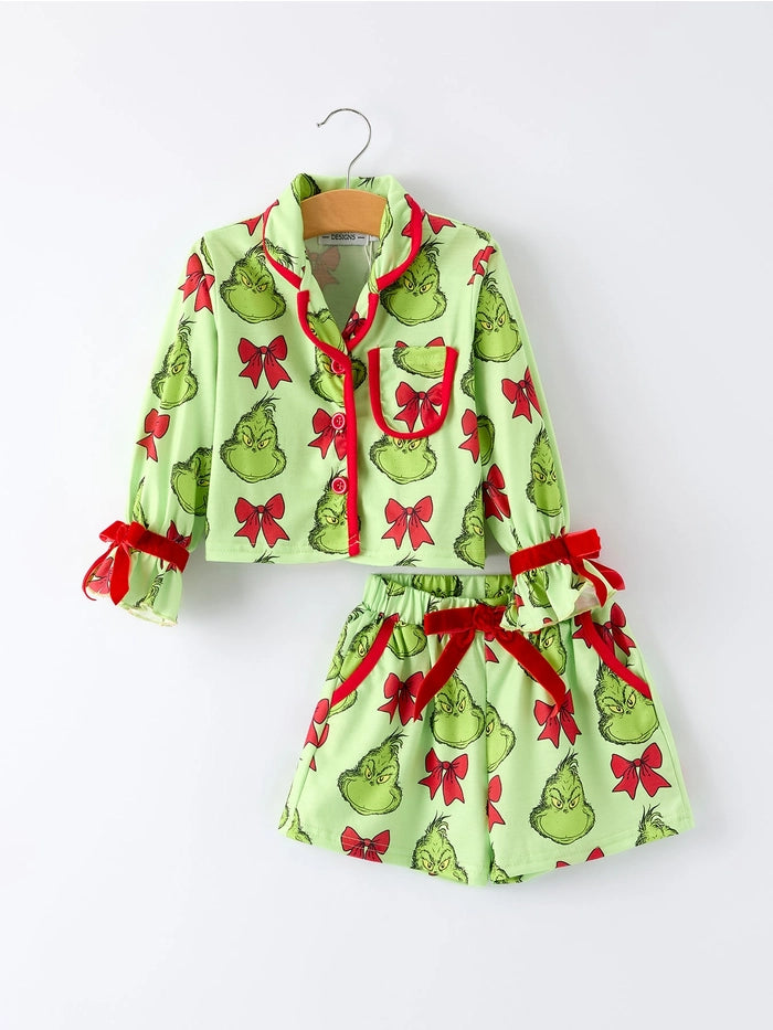 Christmas Character Bow PJS