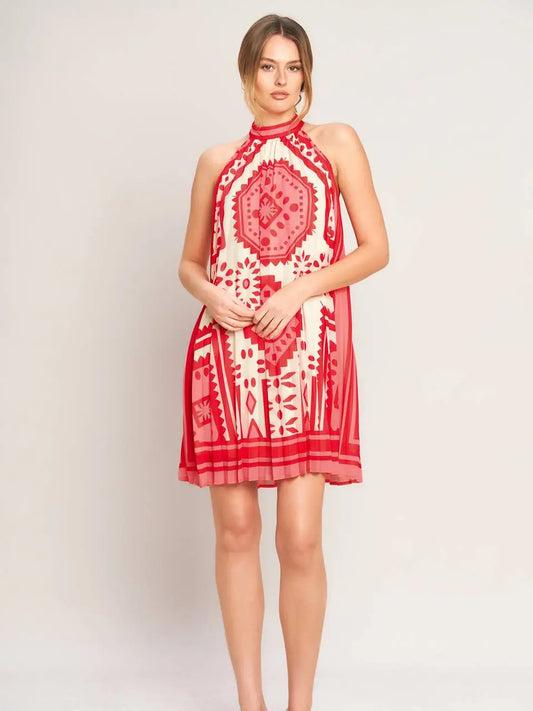 Printed Woven Mini Dress