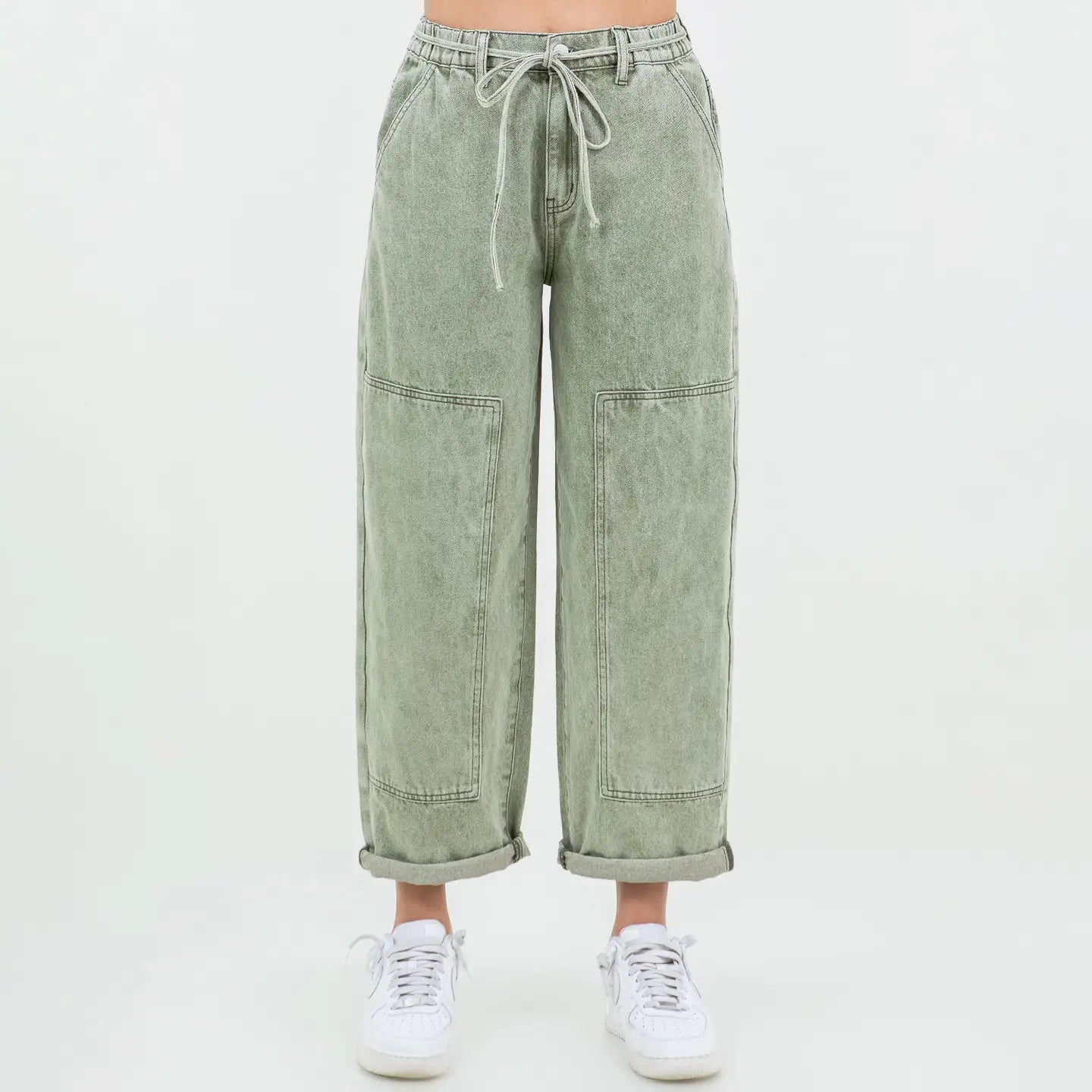 Color Washed Barrel Fit PANTS
