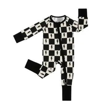 Bamboo Baby Clothing Zip Romper | Checks & Bolts