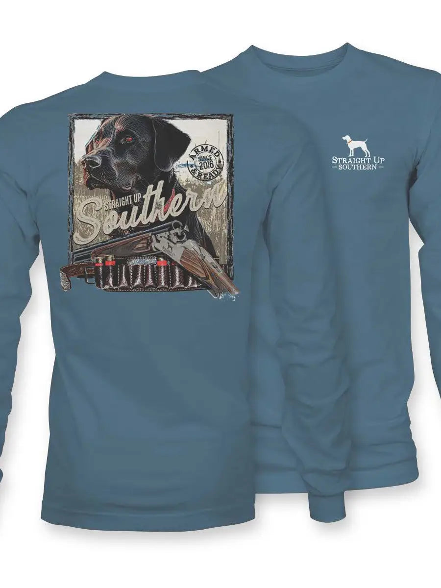 Black Lab Armed - Long Sleeve