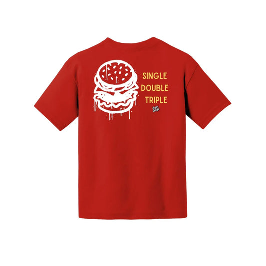 Single Double and Triple Hamburger Youth Tee