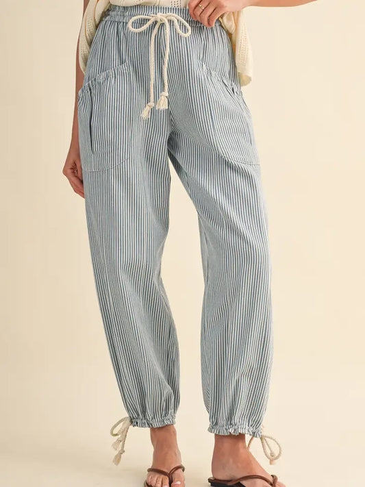 Striped Parachute Pants