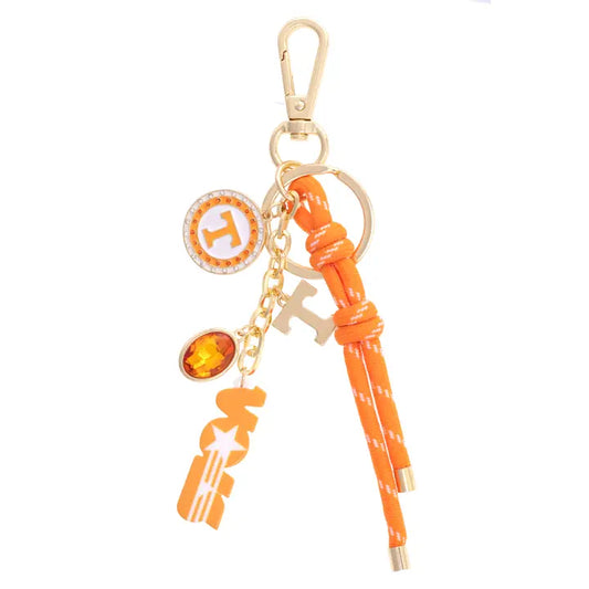 Tennessee Volunteers Cluster Bag Charm in Orange
