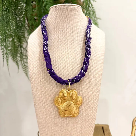 Chunky Purple Bandana Necklace