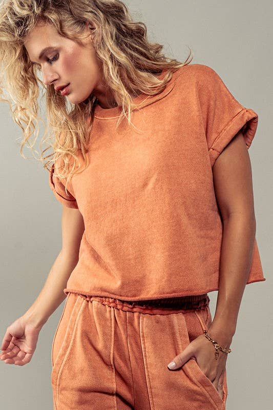 Classic Mineral Wash Cropped Tee