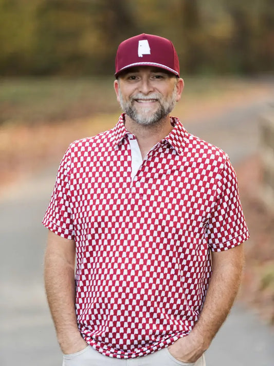 Tuscaloosa Crimson and White State Performance Polo