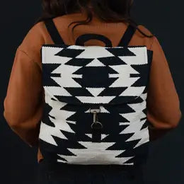 Black & Cream Aztec Backpack