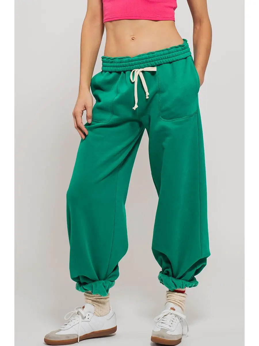 Elastic Drawstring Cotton Sweatpant