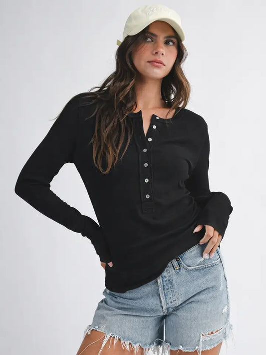 Henley Long Sleeve Top