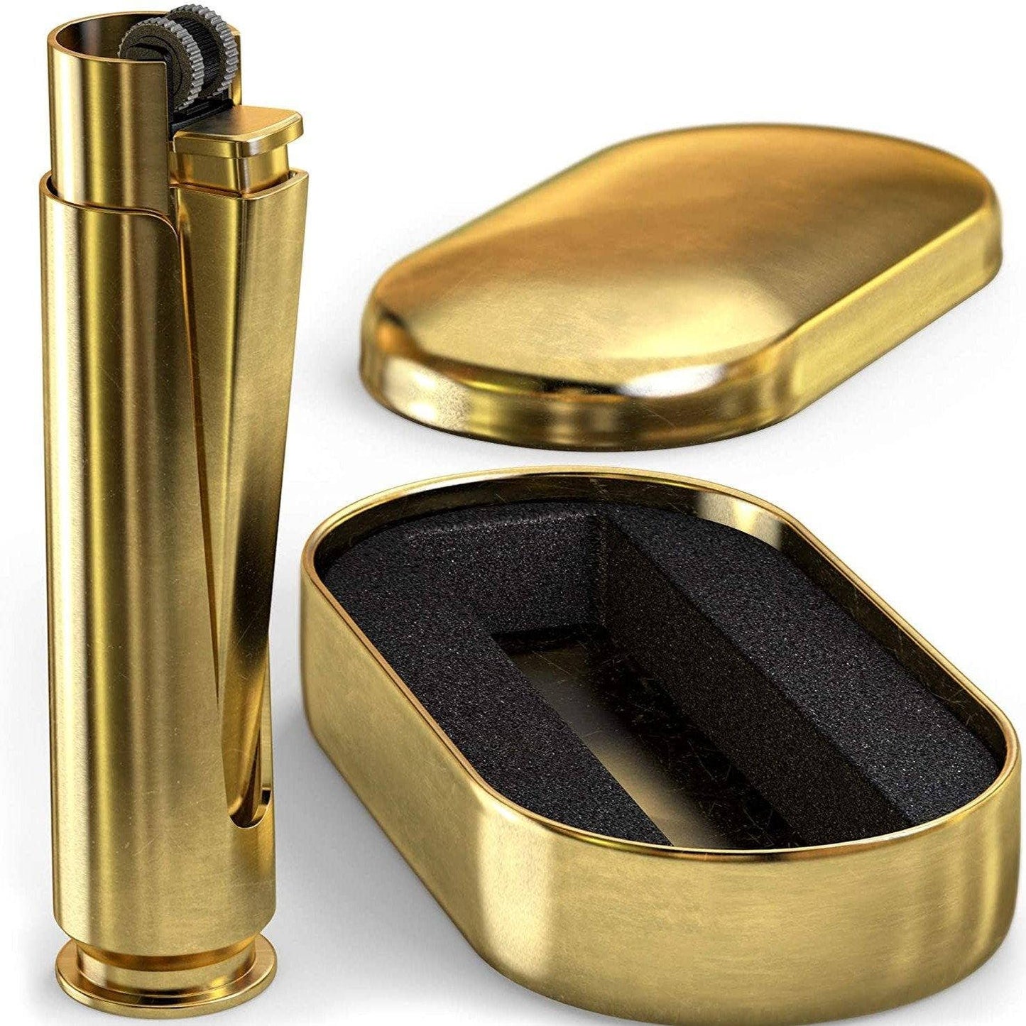 50 Cal BMG Refillable Lighter - Solid Brass