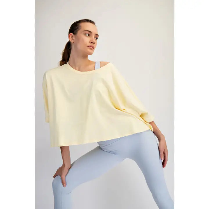Cotton Lycra Oversized Boxy Tee