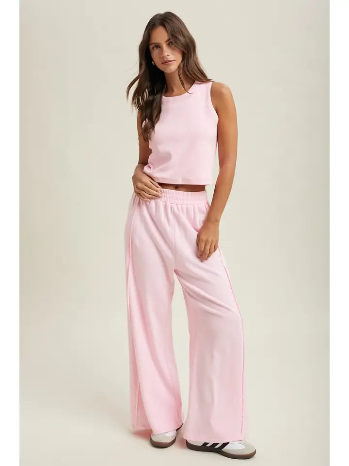 Knit Tank and Palazzo Pants Set