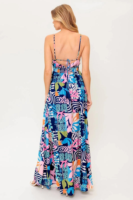 Printed Woven Maxi Dress