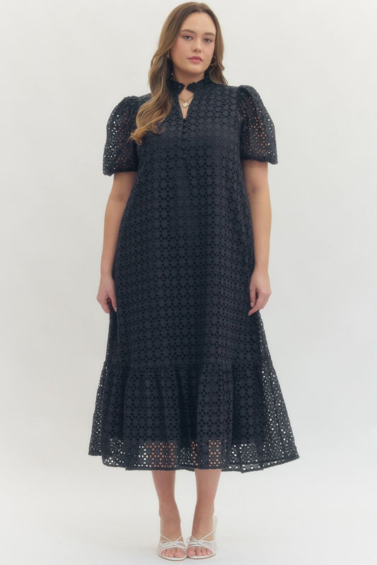 PLUS SIZE MIDI DRESS