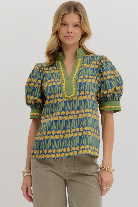 Tulip Covered Blouse