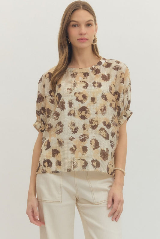 LEOPARD PRINT SS TOP