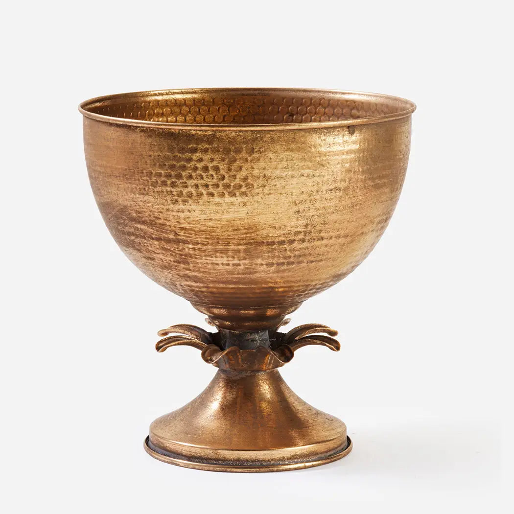 Antique Gold Flower Pot Décor