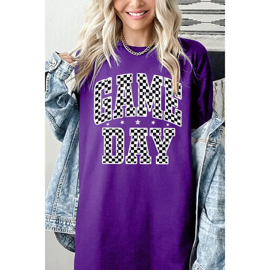 Checkered Game Day Graphic Heavyweight Tee