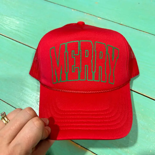 Merry Trucker Hat | Christmas Caps