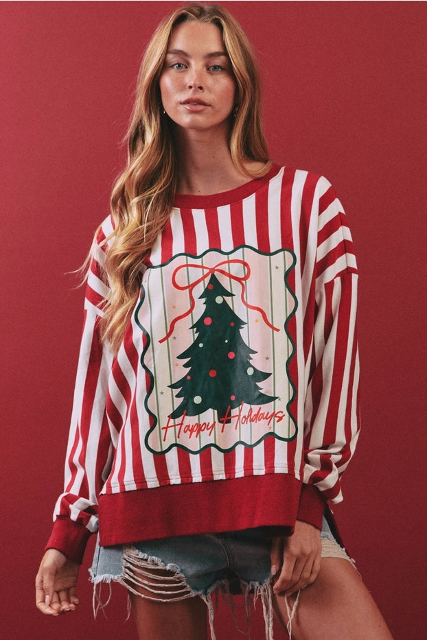 "HAPPY HOLIDAYS" CREWNECK
