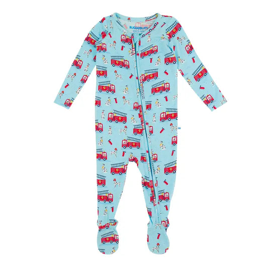 Baby Boys Paws To the Rescue Bamboo Viscose Footed One Piece Pajama