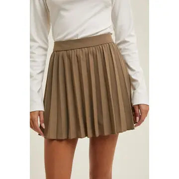 Pleated Mini Skirt