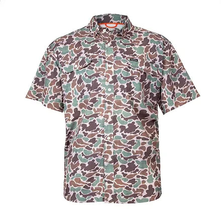 CAMO BUTTON DOWN SHIRT