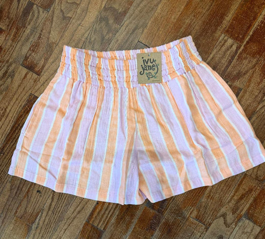 Striped Gauze Shorts- Ivy jane