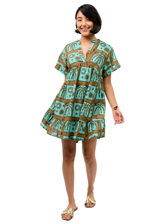 Block Tropical Dress- uncle frank