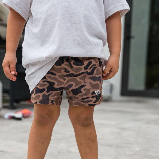 YOUTH ATHLETIC SHORTS - GAUGE CAMO