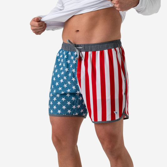 SWIM TRUNKS- THROWBACK USA