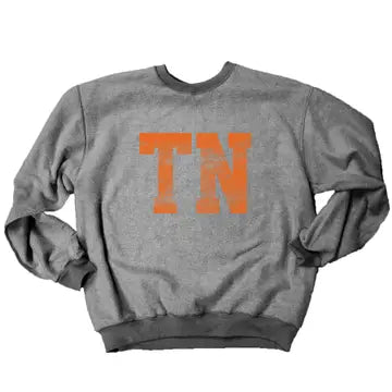 Tennessee Block Tn Sweatshirt Inverted