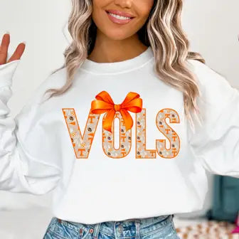 Tennessee Vols Preppy Coquette Bow Sweatshirt Football